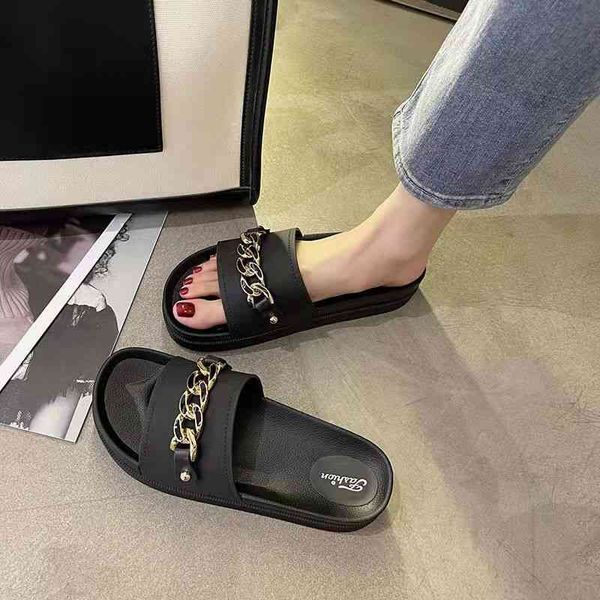 women's summer thick bottom temperament is trendy sandals 2022 brand luxury fashion design ladies slippers, Black
women's summer thick bottom temperament is trendy sandals 2022 brand luxury fashion design ladies slippers, Black