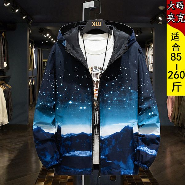 men's tracksuits designer oversized starry sky jacket men's fat plus spring and autumn loose windbreaker guy casual hooded jacket, Gray
men's tracksuits designer oversized starry sky jacket men's fat plus spring and autumn loose windbreaker guy casual hooded jacket, Gray