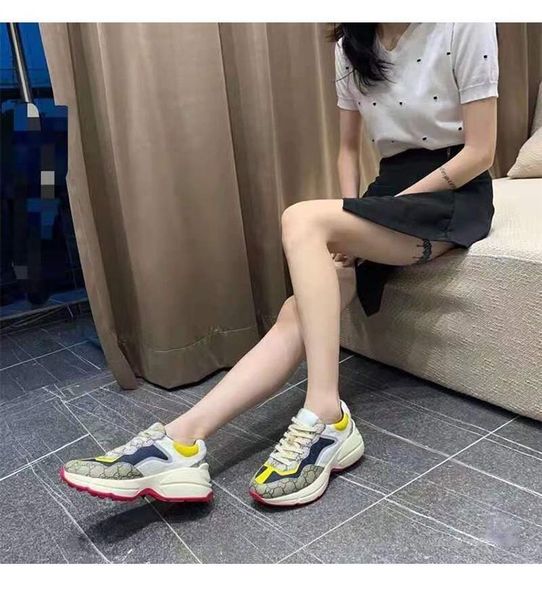 new low casual shoes rhyton sneaker designer plaid pattern platform classic suede leather sports skateboarding shoes men women sneakers by s, Red;white
new low casual shoes rhyton sneaker designer plaid pattern platform classic suede leather sports skateboarding shoes men women sneakers by s, Red;white