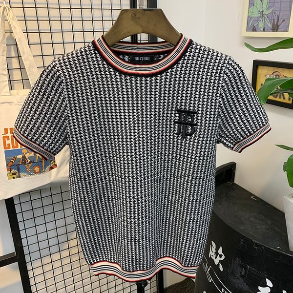 embroidery slim fit knitted t shirt men o-neck homme club outfits british style pullover thousand bird check men t-shirt, White;black
embroidery slim fit knitted t shirt men o-neck homme club outfits british style pullover thousand bird check men t-shirt, White;black