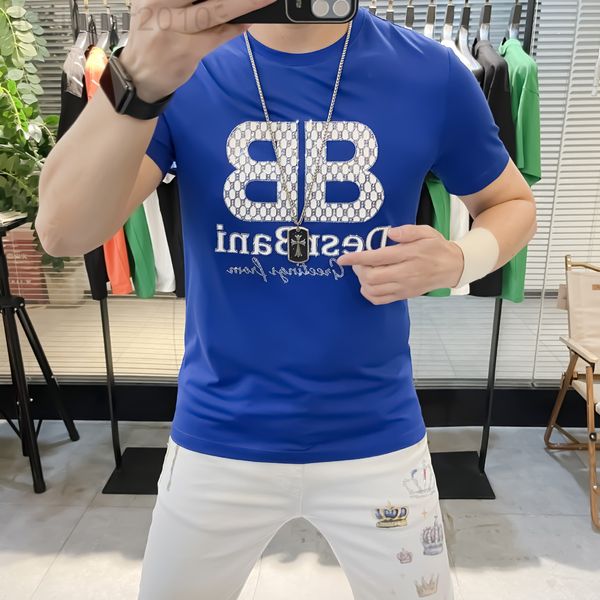 men's t-shirts designer 2022 summer men's round neck fashion brand letter drill double mercerized cotton short sleeved t-shirt bot, White;black
men's t-shirts designer 2022 summer men's round neck fashion brand letter drill double mercerized cotton short sleeved t-shirt bot, White;black