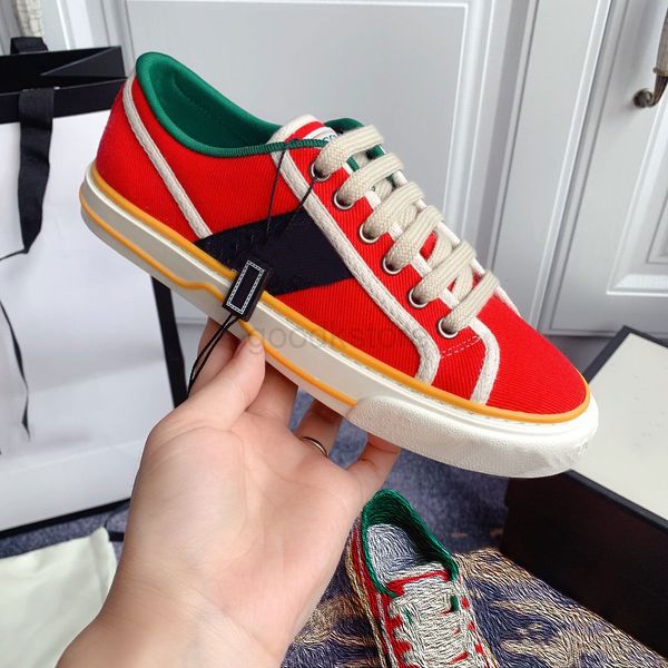 women tennis 1977 casual shoes luxurys designer womens shoe italy green and red web stripe rubber sole for stretch cotton low platform top, Black
women tennis 1977 casual shoes luxurys designer womens shoe italy green and red web stripe rubber sole for stretch cotton low platform top, Black