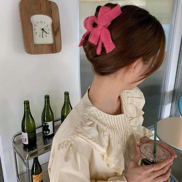 sweet woolen knitted bowknot clip female super fairy hair clip temperament plate hair claws hair accessories gifts, Slivery;white
sweet woolen knitted bowknot clip female super fairy hair clip temperament plate hair claws hair accessories gifts, Slivery;white