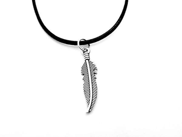 5pcs simple cute long bird feather necklace indian tree pot fallen leaf vine olive leather rope necklaces for women, Silver
5pcs simple cute long bird feather necklace indian tree pot fallen leaf vine olive leather rope necklaces for women, Silver