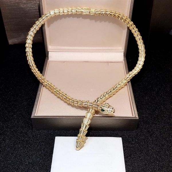 luxury fashion lady brass full diamond scales green eyes zircon snake serpent 18k plated gold necklaces chokers 3 color313z, Golden;silver
luxury fashion lady brass full diamond scales green eyes zircon snake serpent 18k plated gold necklaces chokers 3 color313z, Golden;silver