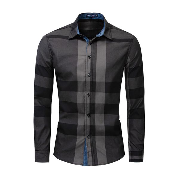 men's polos men's shirts cotton long-sleeved color-blocking plaid large size clothes stitching casual comfortable trendy fashion, White;black
men's polos men's shirts cotton long-sleeved color-blocking plaid large size clothes stitching casual comfortable trendy fashion, White;black