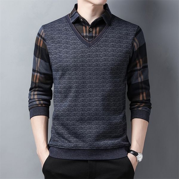 winter fashion mens sweater fleece thickened knitted men clothing fake two piece shirt sweaters mens warm knitwear my740 220817, White;black
winter fashion mens sweater fleece thickened knitted men clothing fake two piece shirt sweaters mens warm knitwear my740 220817, White;black