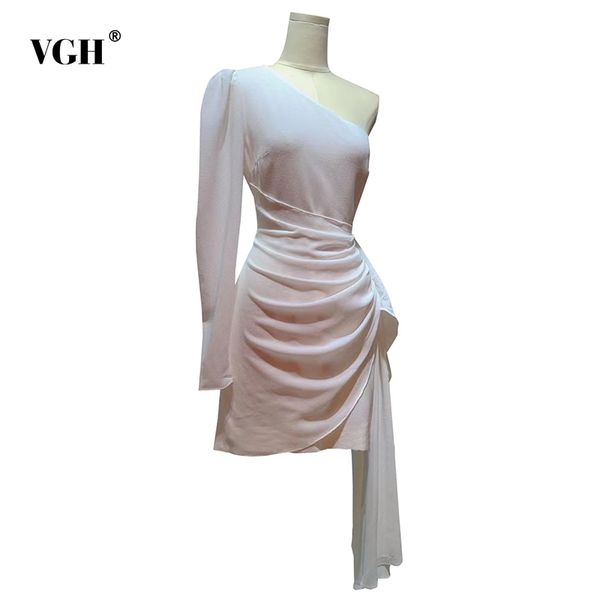solid elegant dress for women diagonal collar long sleeve one shoulder high waist ruched slim mini dresses female summer 210507, Black;gray
solid elegant dress for women diagonal collar long sleeve one shoulder high waist ruched slim mini dresses female summer 210507, Black;gray
