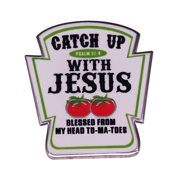 catch up with jesus lapel pin christian parody brooch funny tomatoes pun badge savor the king of kings and lord of lords, Blue
catch up with jesus lapel pin christian parody brooch funny tomatoes pun badge savor the king of kings and lord of lords, Blue