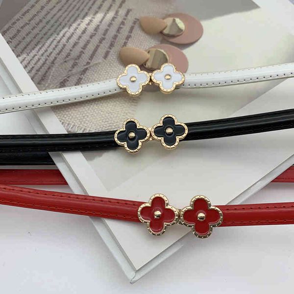 new women's thin decorative drs fashion hundred sweater with korean clover matte belt, Black;brown
new women's thin decorative drs fashion hundred sweater with korean clover matte belt, Black;brown