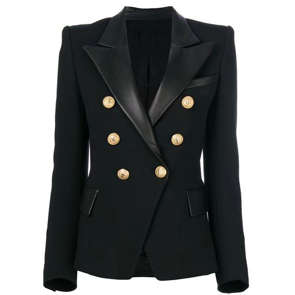 t058 womens suits & blazers tide brand high-quality retro fashion designer temperament commutes suit jacket lion double-breasted slim plus s, White;black
t058 womens suits & blazers tide brand high-quality retro fashion designer temperament commutes suit jacket lion double-breasted slim plus s, White;black