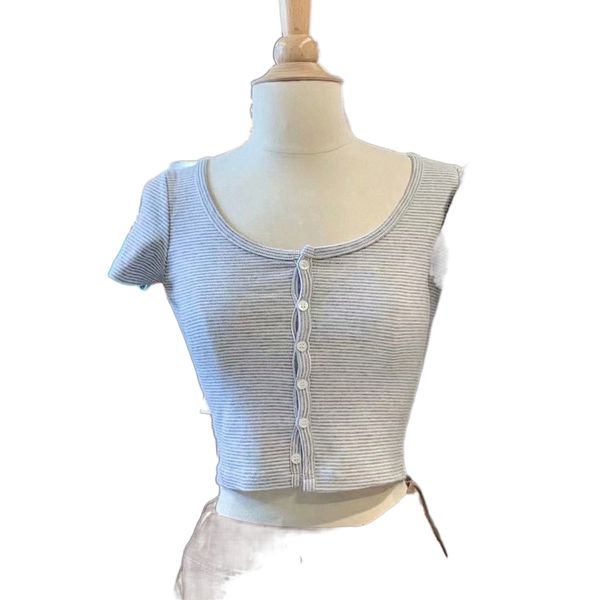 brandy melville european and american style slim fit single-breasted stretch women's short navel jacket bm short sleeve t-shirt c4ob#, White
brandy melville european and american style slim fit single-breasted stretch women's short navel jacket bm short sleeve t-shirt c4ob#, White