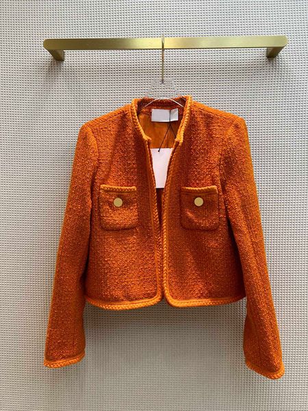 202 2022 spring milan runway coat tweed jackets long sleeve crew neck button fashion womens clothes tao, Black;brown
202 2022 spring milan runway coat tweed jackets long sleeve crew neck button fashion womens clothes tao, Black;brown