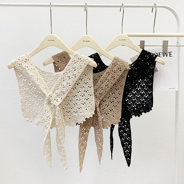 2022 knitted lace hollow-out long outer match crochet shawl womens summer thin and all-matching small waistcoat fake collar scarf, Blue;gray
2022 knitted lace hollow-out long outer match crochet shawl womens summer thin and all-matching small waistcoat fake collar scarf, Blue;gray