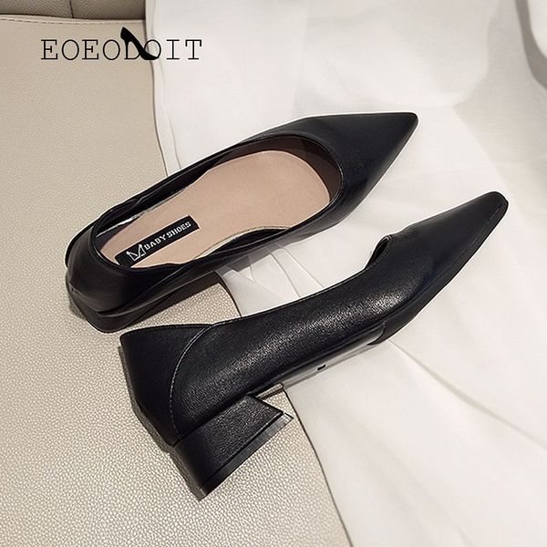 eoeodoit women low heels shoes elegance pointed toe leather pumps 2021 spring office lady work shoes, Black
eoeodoit women low heels shoes elegance pointed toe leather pumps 2021 spring office lady work shoes, Black