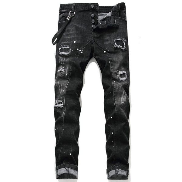 unique mens distressed ripped blue skinny jeans fashion designer slim fit washed motocycle denim pants panelled hip hop biker trou235z
unique mens distressed ripped blue skinny jeans fashion designer slim fit washed motocycle denim pants panelled hip hop biker trou235z