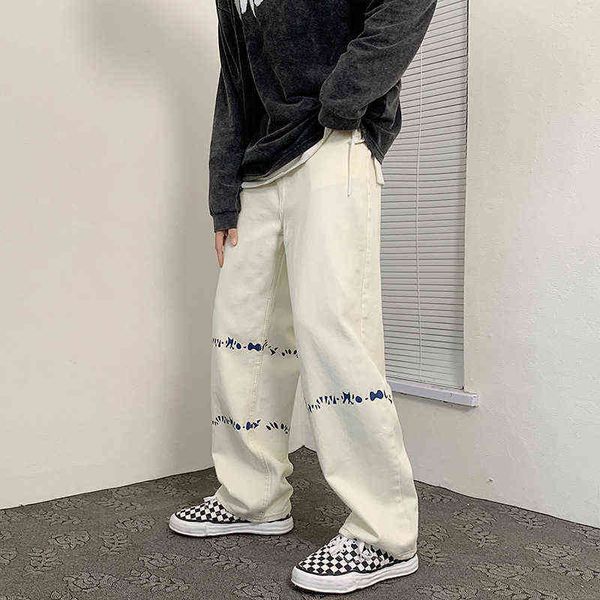 autumn retro pockets letter printing casual jeans men straight wide leg pants men harajuku high street denim trousers t220726, Blue
autumn retro pockets letter printing casual jeans men straight wide leg pants men harajuku high street denim trousers t220726, Blue