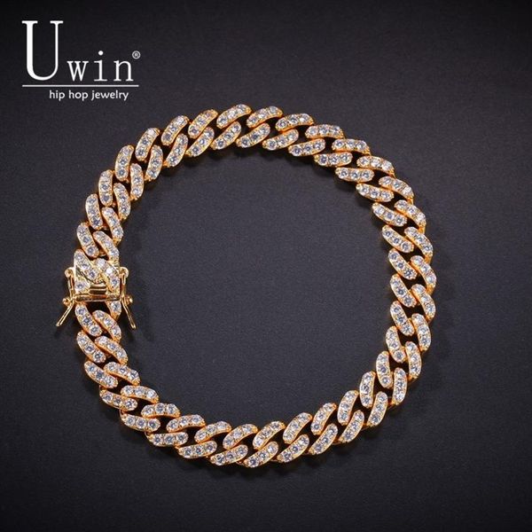 uwin 9mm iced out cuban link bracelet zircon hip hop fashion punk chain bling bling charms jewelry245s, Golden;silver
uwin 9mm iced out cuban link bracelet zircon hip hop fashion punk chain bling bling charms jewelry245s, Golden;silver