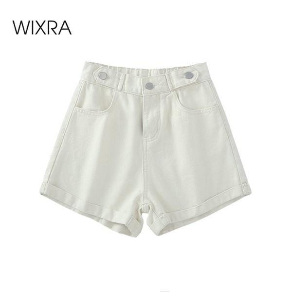 wixra summer solid demin shorts loose button pockets high waist casual streetwear women s shorts t200701, White;black
wixra summer solid demin shorts loose button pockets high waist casual streetwear women s shorts t200701, White;black