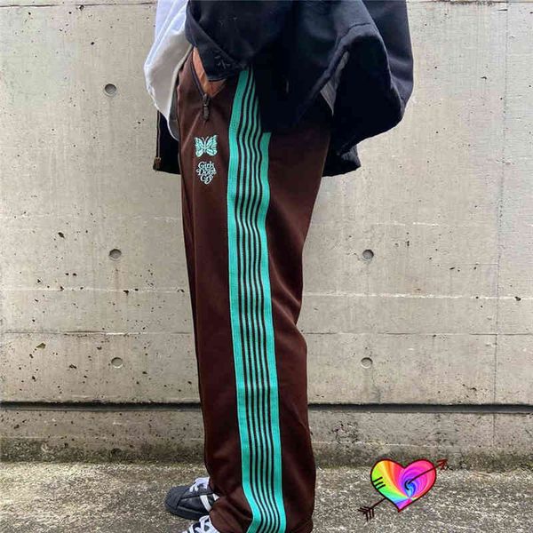 embroidery butterfly girls dont cry pants needles sweatpants men women blue webbing striped 2022 needles awge track trousers t220803, Black
embroidery butterfly girls dont cry pants needles sweatpants men women blue webbing striped 2022 needles awge track trousers t220803, Black
