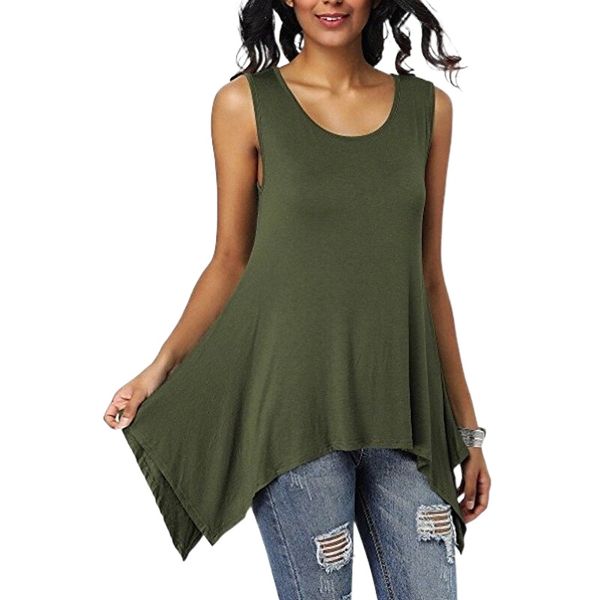 women's sleeveless longline tank solid color tee round neck summer daily e8ap#, White;black
women's sleeveless longline tank solid color tee round neck summer daily e8ap#, White;black