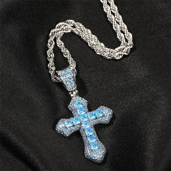 punk hip hop jewelry mens cross necklace designer silver necklace stainless steel chain copper aaa zirconia blue white diamond necklaces wom
punk hip hop jewelry mens cross necklace designer silver necklace stainless steel chain copper aaa zirconia blue white diamond necklaces wom