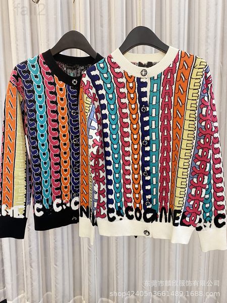 women's sweaters designer 2021 autumn winter new style small fragrant wind doughnut contrast color rainbow chain knitted cashmere sweat, White;black
women's sweaters designer 2021 autumn winter new style small fragrant wind doughnut contrast color rainbow chain knitted cashmere sweat, White;black