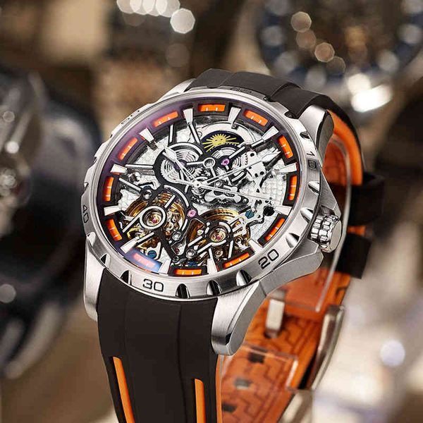 swiss genuine double tourbillon watch mens mechanical fully automatic ten hollow out brands sports luminous, Slivery;brown
swiss genuine double tourbillon watch mens mechanical fully automatic ten hollow out brands sports luminous, Slivery;brown