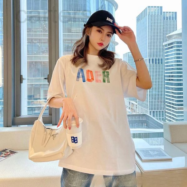 women's t-shirt designer korea chao brand ader summer color letter printed round neck short sleeve korean bottomed loose t-shirt 5fda, White
women's t-shirt designer korea chao brand ader summer color letter printed round neck short sleeve korean bottomed loose t-shirt 5fda, White