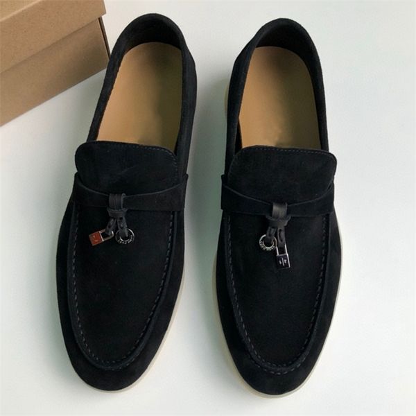 genuine leather kid suede women flat lock lazy slipon metal loafers lady casual walk woman shoes summer 220720, Black;brown
genuine leather kid suede women flat lock lazy slipon metal loafers lady casual walk woman shoes summer 220720, Black;brown