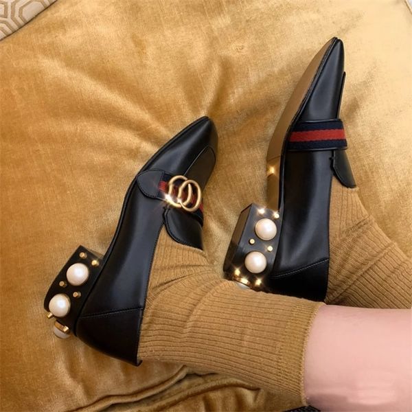with low discount designer slippers british small autumn style square head thick heel leather pearl lefu jkg buckle single shoesz78r, Black
with low discount designer slippers british small autumn style square head thick heel leather pearl lefu jkg buckle single shoesz78r, Black
