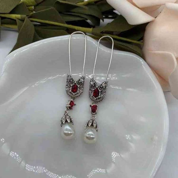 super discount 75% off 2022 family egyptian wind red pearl long tassel 925 silver needle earrings, Golden
super discount 75% off 2022 family egyptian wind red pearl long tassel 925 silver needle earrings, Golden