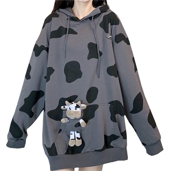 casual winter female coat fashion plus velvet keep warm women hoodie sweatshirt cute toy dairy cow harajuku girl pullover 220809, Black
casual winter female coat fashion plus velvet keep warm women hoodie sweatshirt cute toy dairy cow harajuku girl pullover 220809, Black