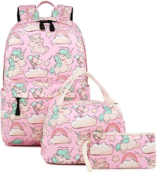 3pcs/set cute lightweight unicorn backpacks with lunch bag and mini purse girls pink school kids bookbags travel shoulder bags
3pcs/set cute lightweight unicorn backpacks with lunch bag and mini purse girls pink school kids bookbags travel shoulder bags