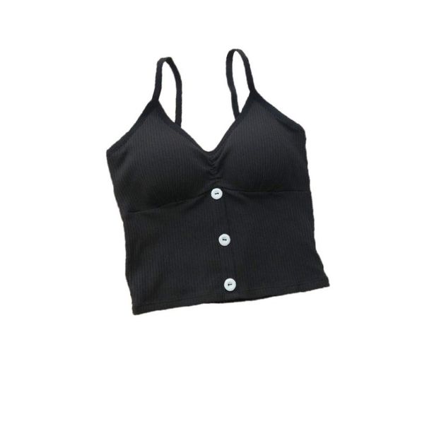 women y2k knitted tank button summer girls crop woman zipper slim strap vest female backless bottoming shirts, White
women y2k knitted tank button summer girls crop woman zipper slim strap vest female backless bottoming shirts, White