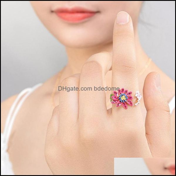 charm bracelets european and american fashion personality temperament simple open enamel glaze flower ring female jewelry drop bdedome dhtgj, Golden;silver
charm bracelets european and american fashion personality temperament simple open enamel glaze flower ring female jewelry drop bdedome dhtgj, Golden;silver