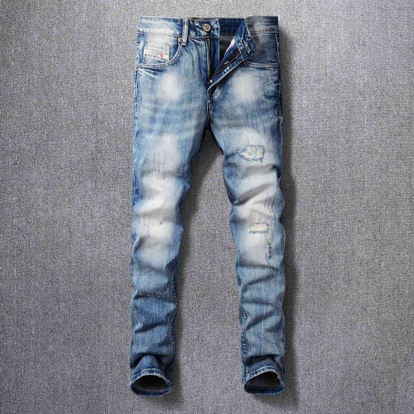 men's jeans italian fashion men's jeans light blue ground white hole patch street micro elastic slim fit men 54sw
men's jeans italian fashion men's jeans light blue ground white hole patch street micro elastic slim fit men 54sw