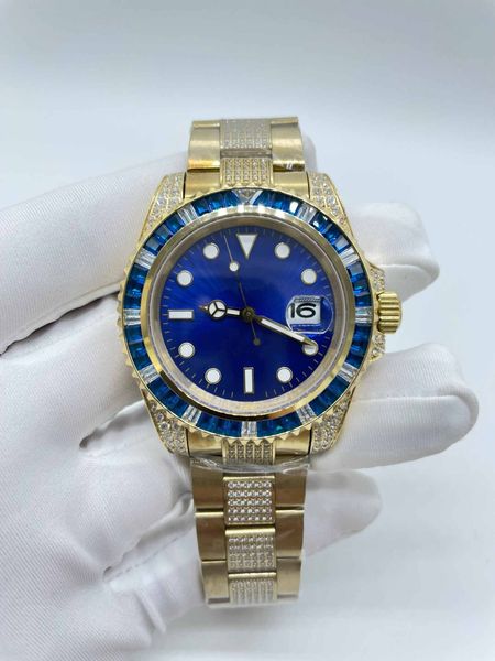 2022 40mm men's watch automatic mechanical 2813 movement watches blue diamond bezel stainless steel man watches sports men male wristwa, Slivery;brown
2022 40mm men's watch automatic mechanical 2813 movement watches blue diamond bezel stainless steel man watches sports men male wristwa, Slivery;brown