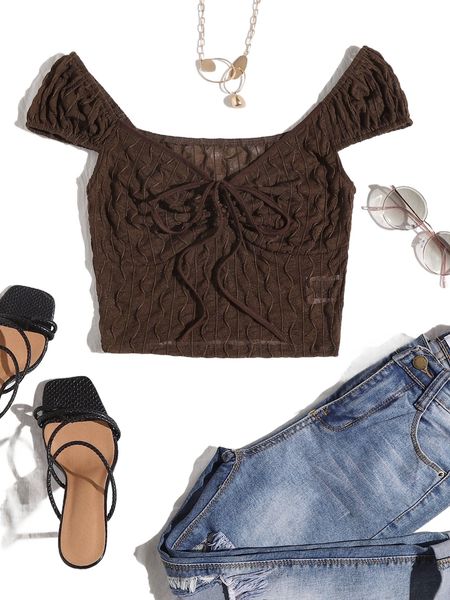 plus ruched bust front s2ql#, Black
