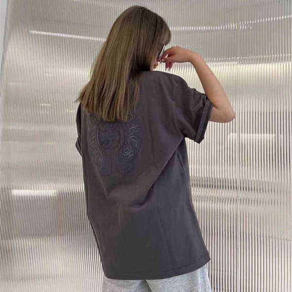 factory online export designer brand short sleeves spring and summer ch new fashion loose brushed high-grade grey patch embroidered horsesho, White
factory online export designer brand short sleeves spring and summer ch new fashion loose brushed high-grade grey patch embroidered horsesho, White