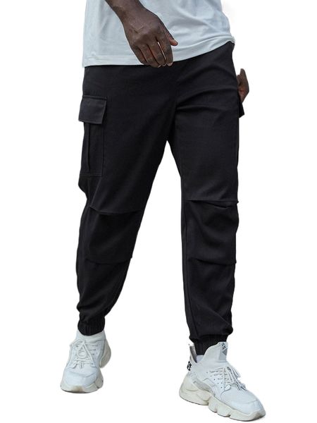 extended sizes men flap pocket drawstring waist pants d42j#, Black
extended sizes men flap pocket drawstring waist pants d42j#, Black