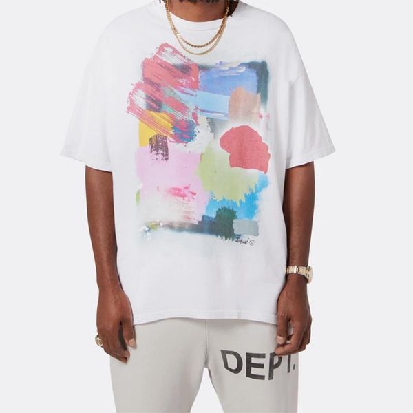 men's t-shirts designer t-shirt art oil painting color block letters bronzing street cotton men women short-sleeved t-shirtmen', White;black
men's t-shirts designer t-shirt art oil painting color block letters bronzing street cotton men women short-sleeved t-shirtmen', White;black
