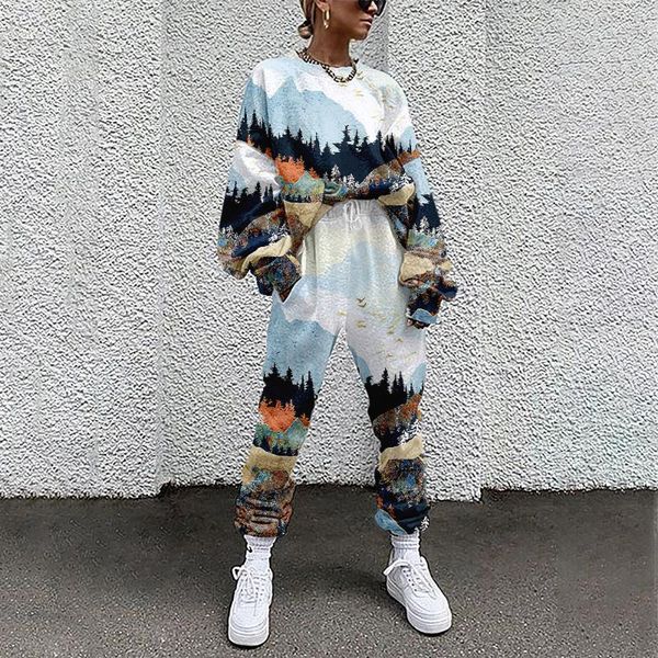 pants tie dye pattern print women two piece autumn tracksuit loose loungewear sportswear aa, White
pants tie dye pattern print women two piece autumn tracksuit loose loungewear sportswear aa, White