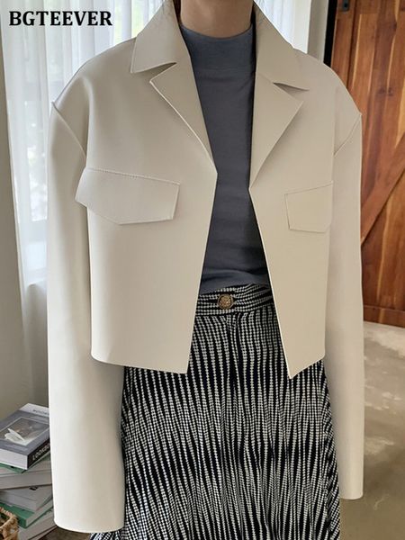 elegant notched collar ladies pu leather short jackets 2022 spring fashion long sleeve loose female outwear, Tan;black
elegant notched collar ladies pu leather short jackets 2022 spring fashion long sleeve loose female outwear, Tan;black