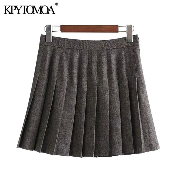 kpytomoa women chic fashion with lining pleated check mini skirt vintage high waist side zipper female skirts mujer 210319, Black
kpytomoa women chic fashion with lining pleated check mini skirt vintage high waist side zipper female skirts mujer 210319, Black
