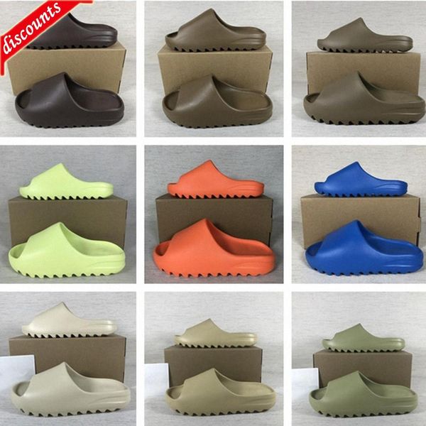 designer with box slippers slider foam women men runners sand bone white sandals pure resin slide outdoor slipper onyx grey brown eva rubber, Black 
designer with box slippers slider foam women men runners sand bone white sandals pure resin slide outdoor slipper onyx grey brown eva rubber, Black