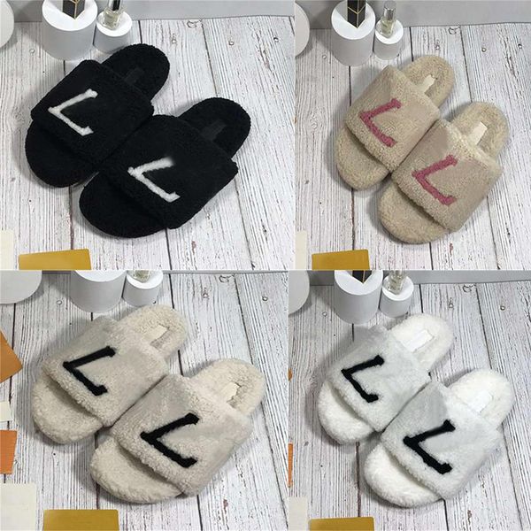 designer slipper wool presbyopia sandals winter fur fluffy letter slippers embroidered printed outdoor sandals, Black
designer slipper wool presbyopia sandals winter fur fluffy letter slippers embroidered printed outdoor sandals, Black