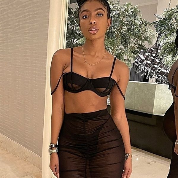 weird puss mesh two piece set women wrapped camisoleruched skirt see through matching summer fashion clubwear outfits 220520, White
weird puss mesh two piece set women wrapped camisoleruched skirt see through matching summer fashion clubwear outfits 220520, White