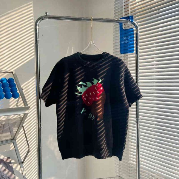 women's t-shirt spring fashion brand women's black fruit round neck pullover knitted t-shirt simple loose thin short sleeve, White
women's t-shirt spring fashion brand women's black fruit round neck pullover knitted t-shirt simple loose thin short sleeve, White
