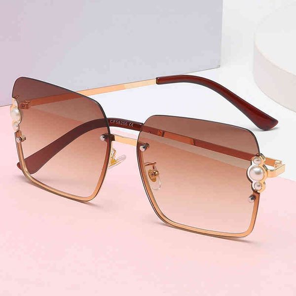 2021 new women's fashion trend sunglass pearl colorful square sunglass metal half frame ce certification, White;black
2021 new women's fashion trend sunglass pearl colorful square sunglass metal half frame ce certification, White;black